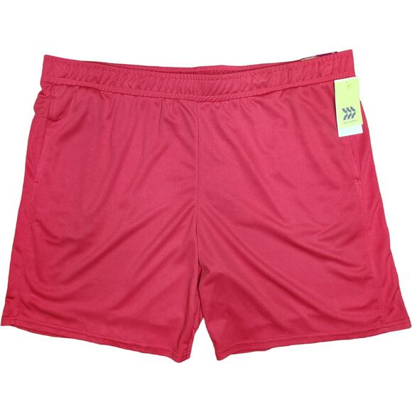 All In Motion Mens XXL Moisture Wicking Quick Dry Red Mesh Shorts Drawstring NWT - Picture 1 of 12